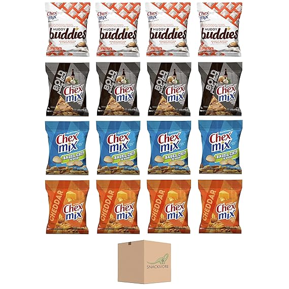 Chex Mix Individual Packs 16 Count 4 Each of 4 Flavors