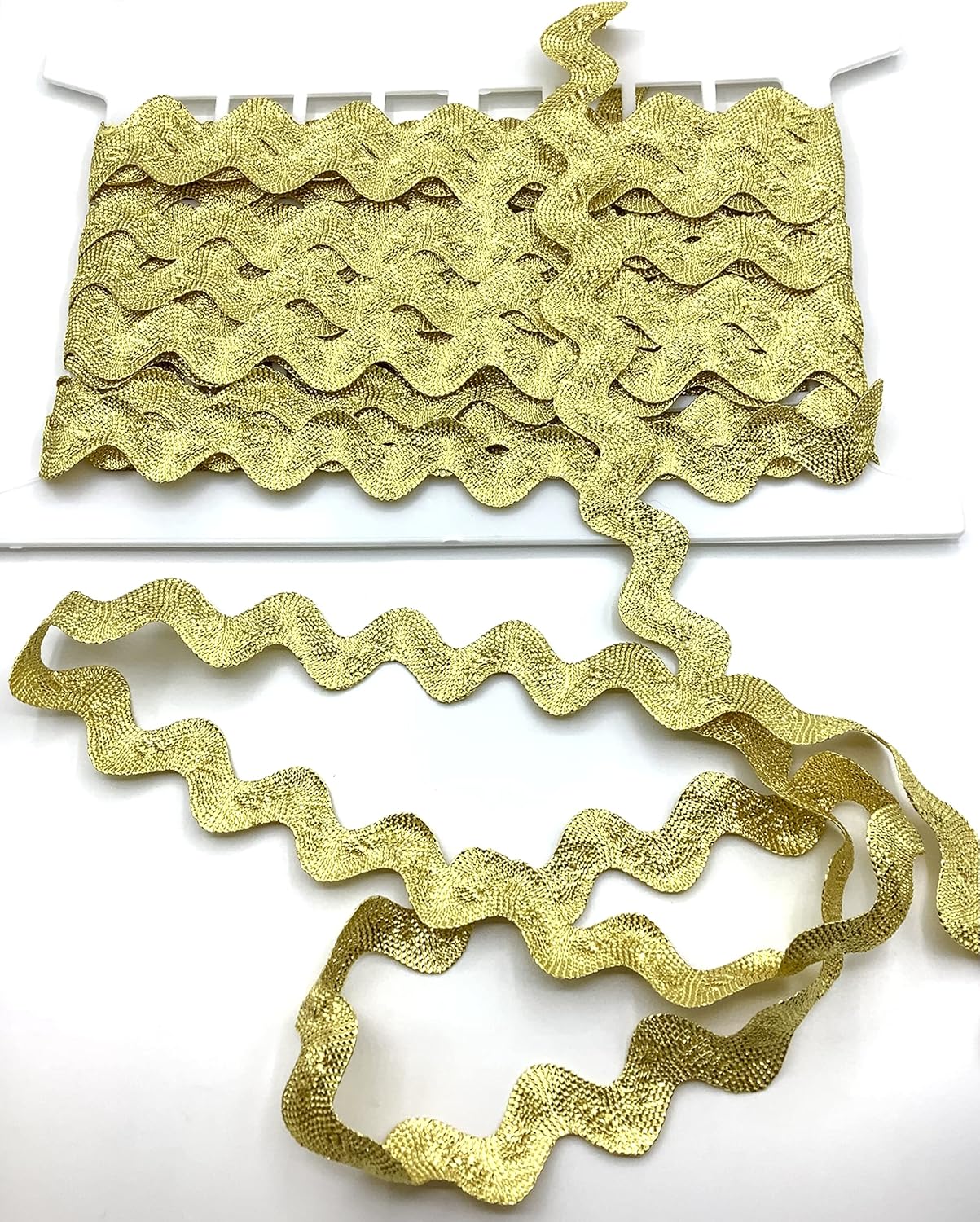 Gold Metallic 1-1/8" RIC Rac - 12 Yards