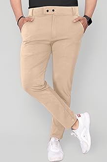 Mehrang Men's Stretchable Stretchable Formal Pant Trousers | Stylish Slim Fit Men's Wear Trousers for Office or Party | Polycotton Knitted Fabric
