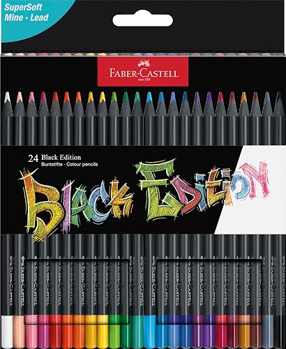 Faber-Castell A116424 Black Edition 24 Colour Pencils