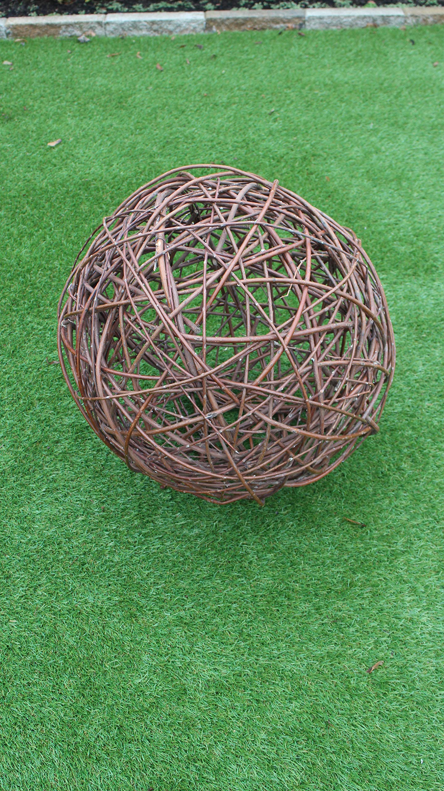 TOMENGBEIAABBCC Weidenkugel in 6 Größen, Dekokuge laus Weide Weidenball Gartenkugel Handgefertigt in EU (50cm)