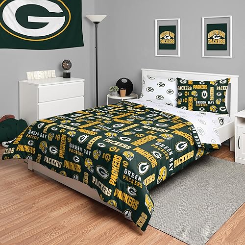 Miniatura 38 de FOCO Unisex-Adult NFL Team Logo Bed in a Bag Comforter, Sheets, Pillow Cases Bedding 5-Piece Set