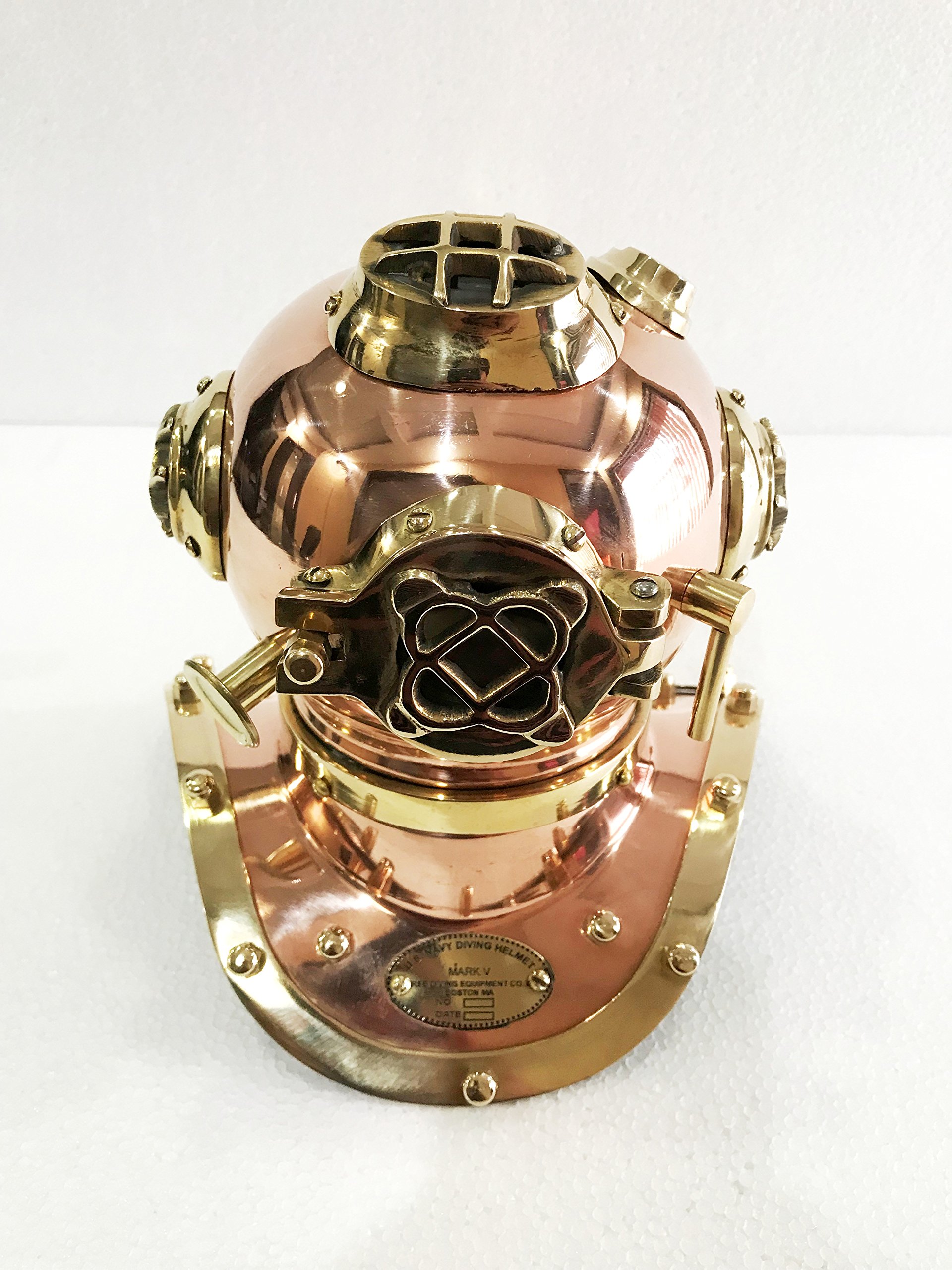 U.S. Navy Mark V Mini casco de buceo Sea Divers casco de latón macizo y cobre