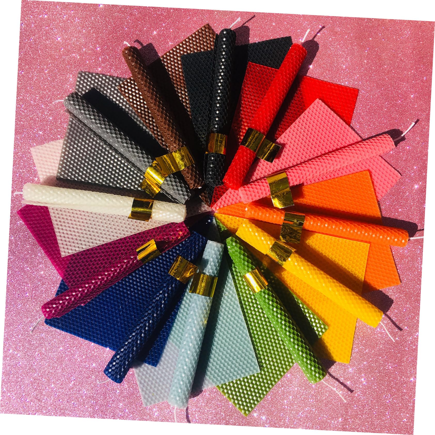 YOSADIER 9 Pezzi Kit per Cera Api Fogli Cera Api per Creare Colorate Fai da Te Materiale Senza Fumi Attività Colore Casuale