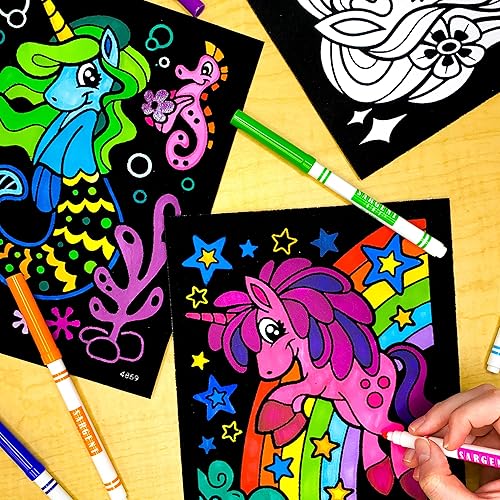 Miniatura 2 de Unicorn Joy - Paquete de 6 pósteres de terciopelo para colorear para niños, niños pequeños, niñas