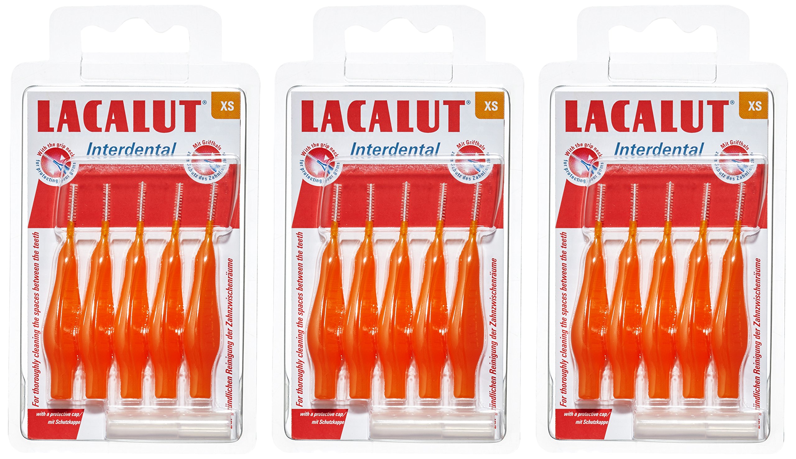 LacalutInterdental Brushes Extra Small Pack of 5) Pack of 3 (3X Pack of 5)