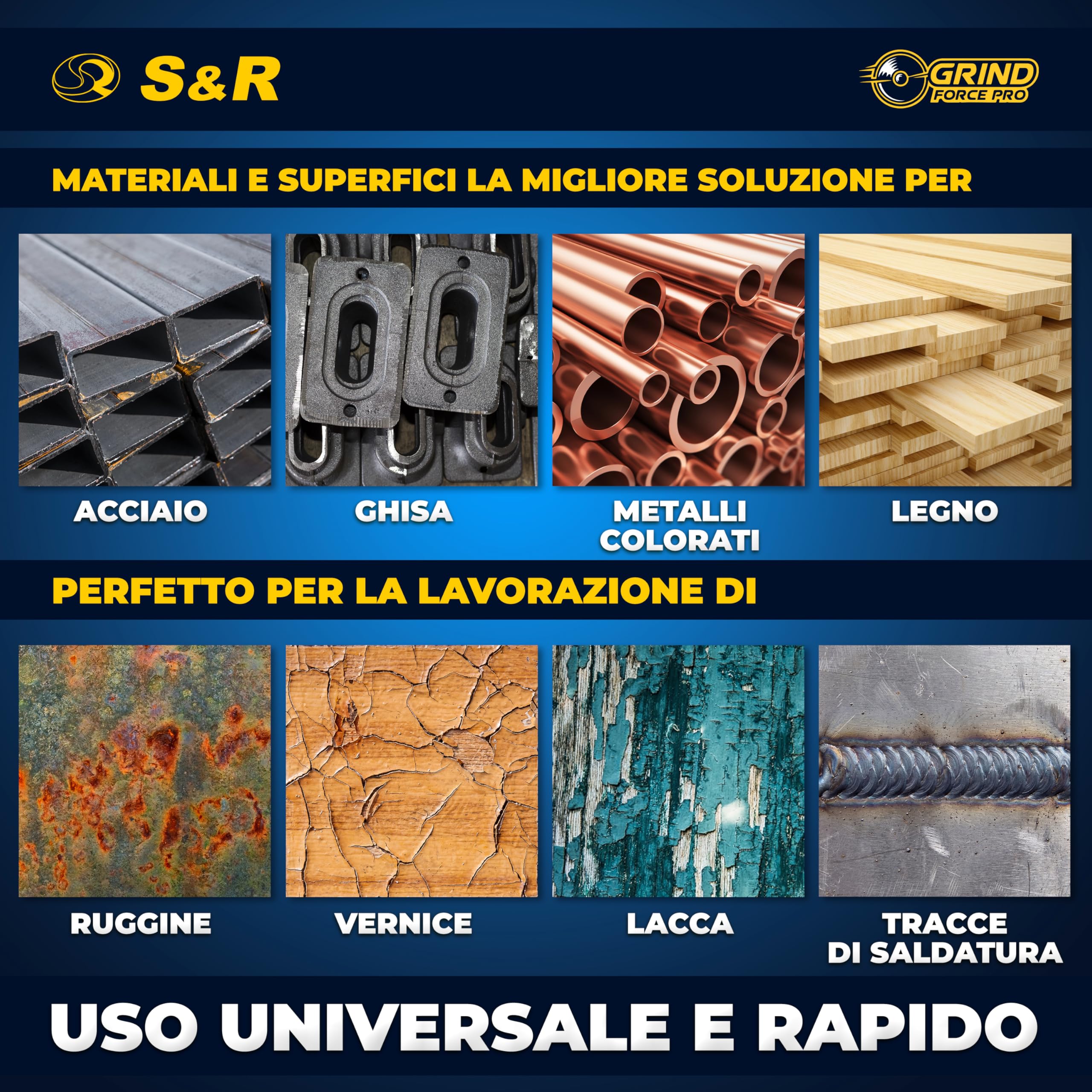 S&R 10 Dischi Lamellari 125x22,23 mm. Disco Abrasivo 125mm Grana 40 per Smerigliatrice. Disco Lamellare 125 – Ossido di Alluminio T29, Grana P40