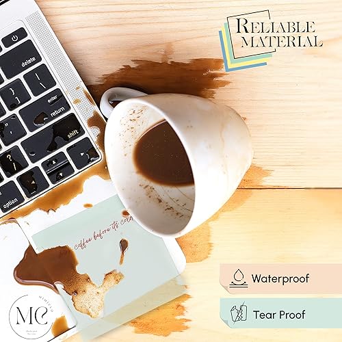 Miniatura 6 de 500 hojas de notas adhesivas transparentes de colores, 3 x 3 pulgadas, impermeables, translúcidas, autoadhesivas, 10 blocs de notas por paquete, 50