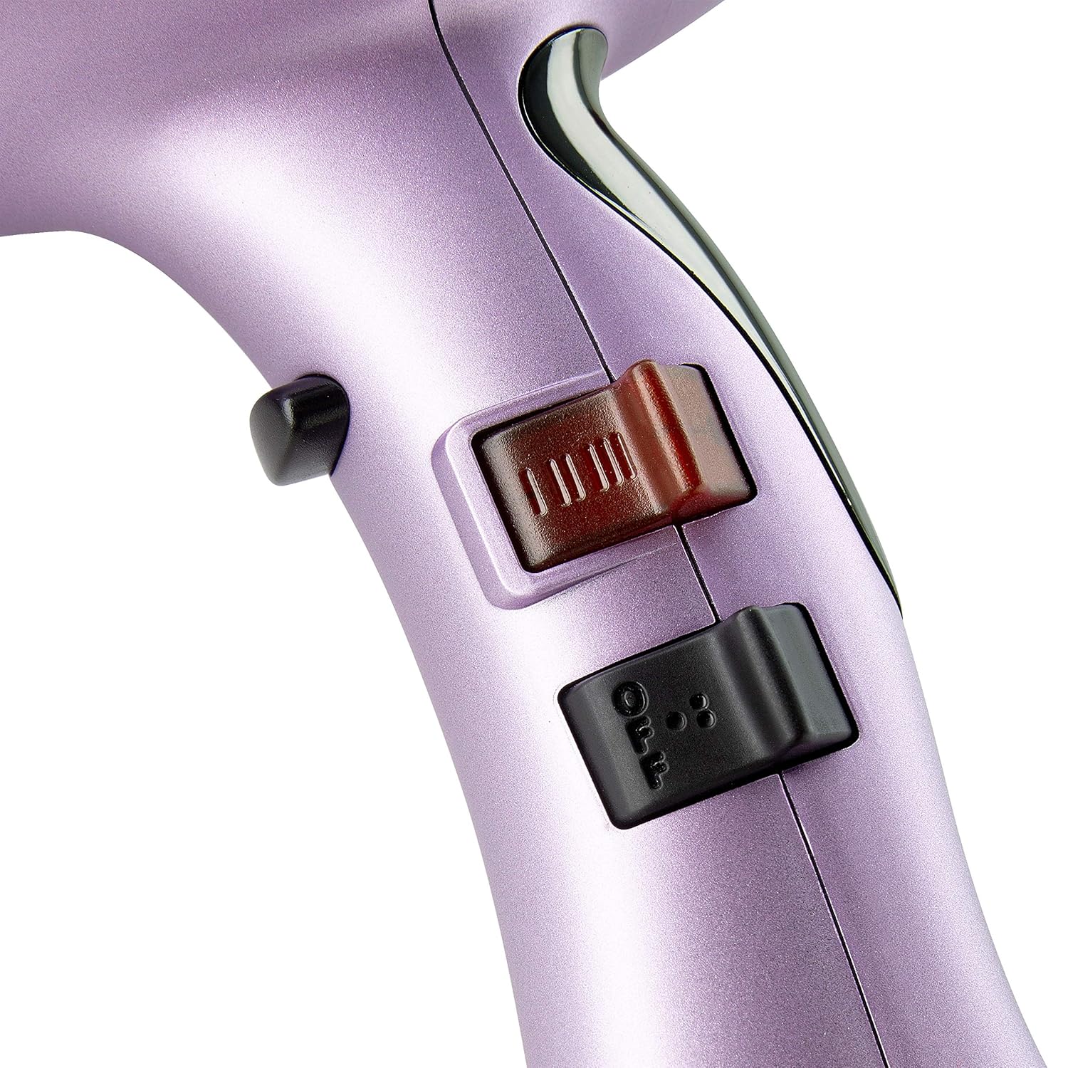 Close-up of the control switches on the Elchim 8th Sense Run Hair Dryer handle