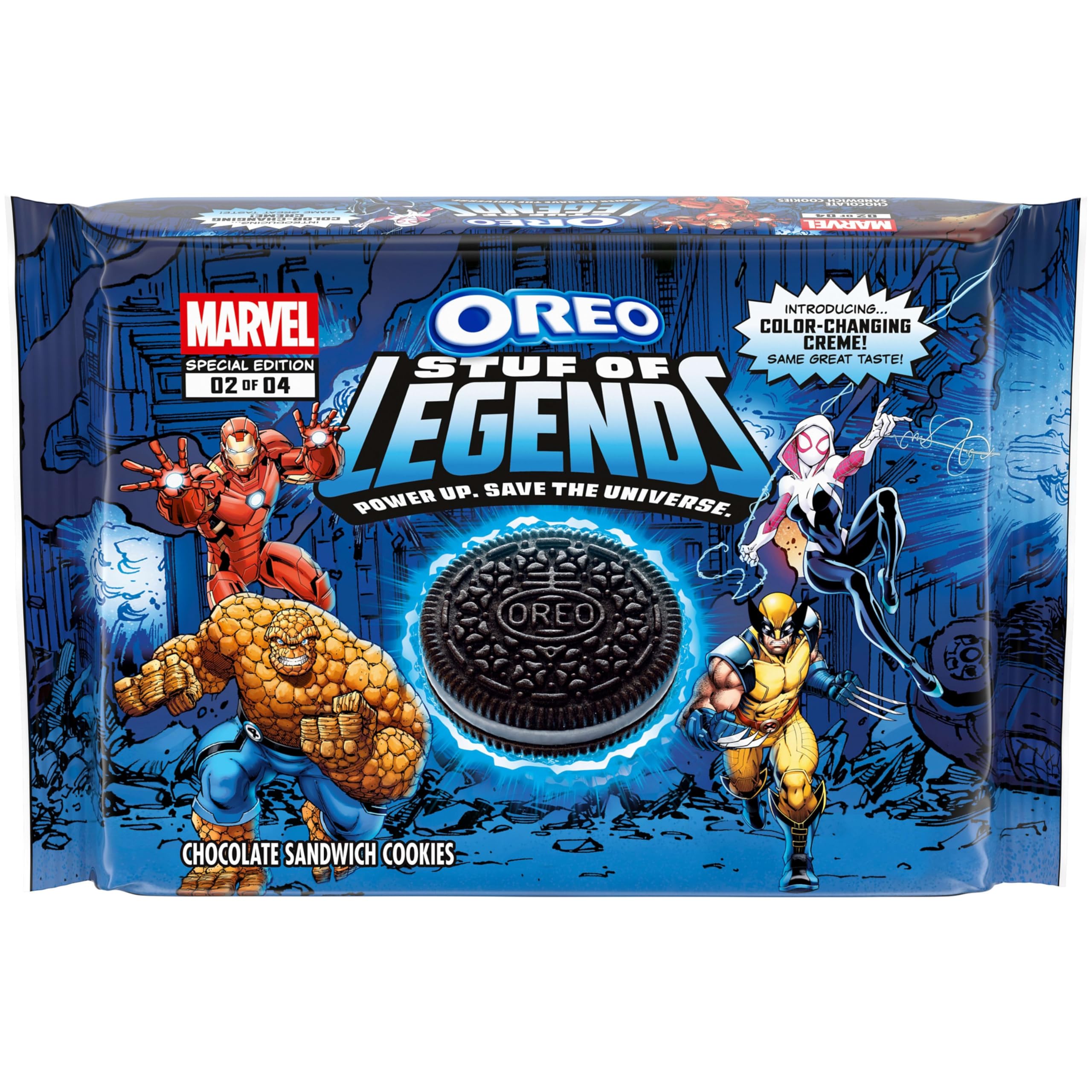MARVEL OREO Stuf of Legends Chocolate Sandwich Cookies, Special Edition, 10.68 oz 10.68 oz (pack of 1) Legends