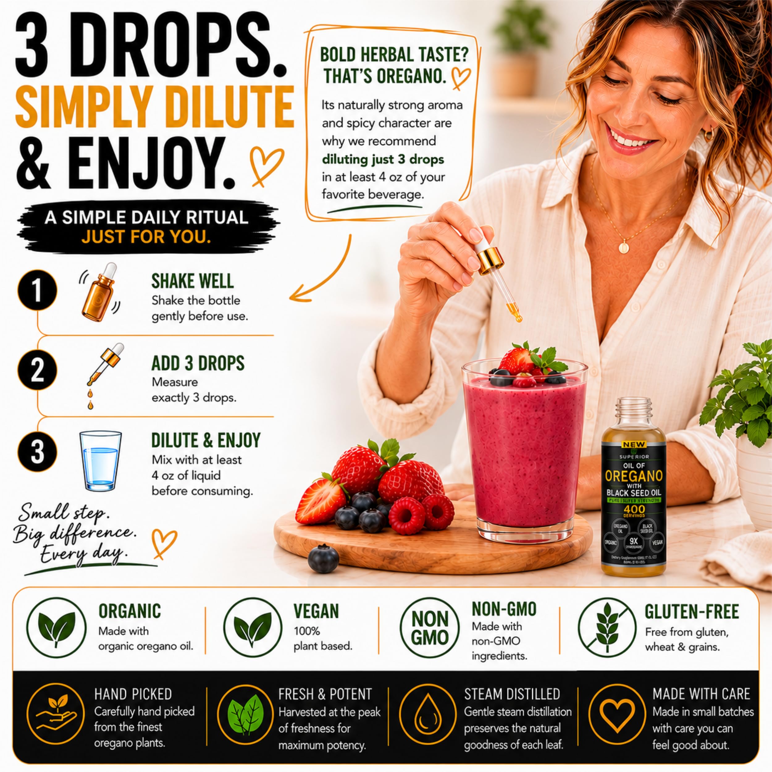 Oil of Oregano With Black Seed Oil Drops - 400 Servings — Amazon image 5