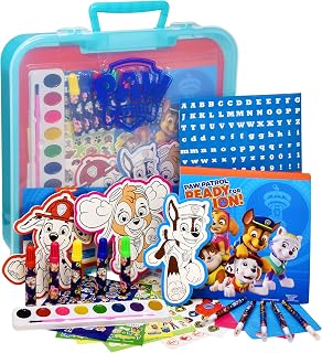 Coloring and Activity Book Set, Color Mess Free Craft Art Kit for Kids, Includes Drawing Pad, Markers, Stickers