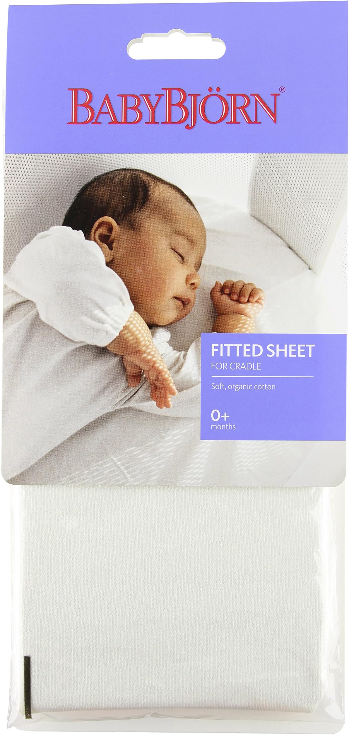 BABYBJORN Fitted Sheet for Cradle - Organic White
