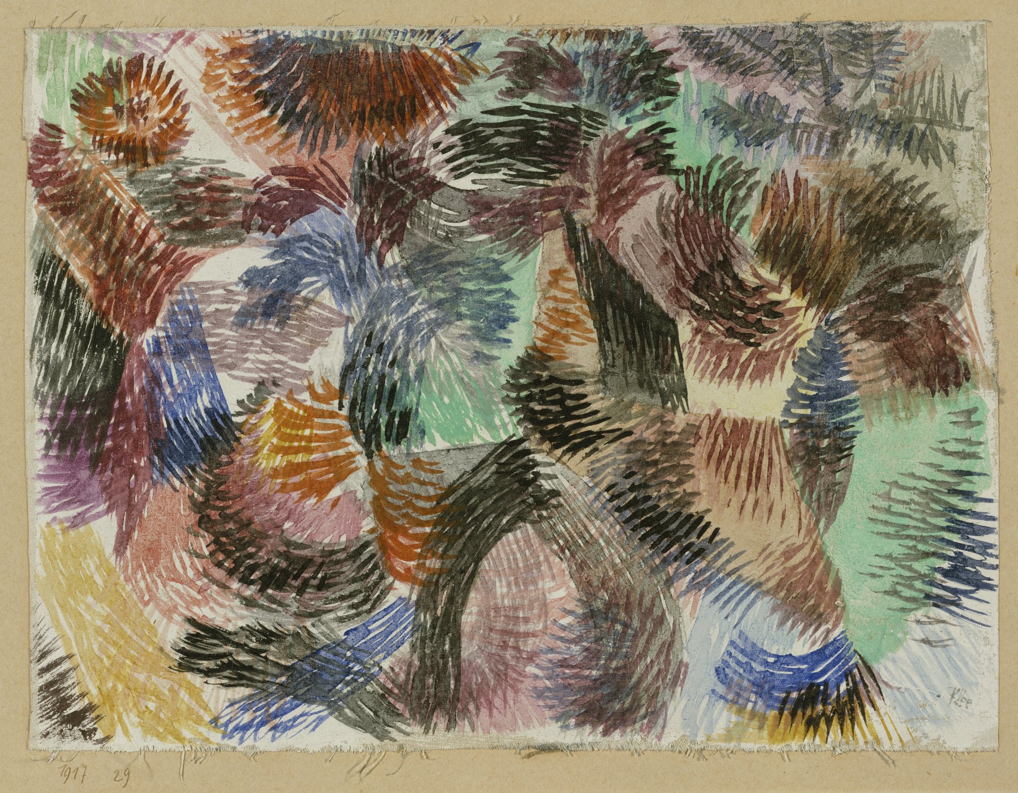 Cuadro Paul Klee Libido of The Forest pequeño con marco marrón