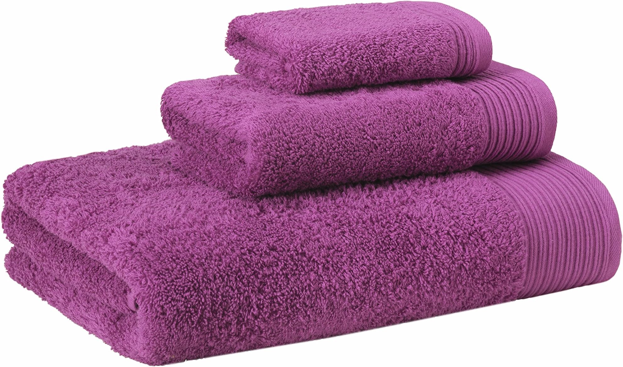 Flossy 3 pcs 100% Turkish Cotton Towel Set Enchante Home, Fuscia