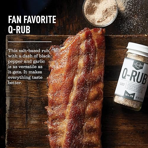 Miniatura 3 de Lillie's Q - Q-Rub BBQ Rub, Masaje para barbacoa a base de sal, barbacoa multiusos, ajo y pimienta negra, condimento perfecto para carne de res,
