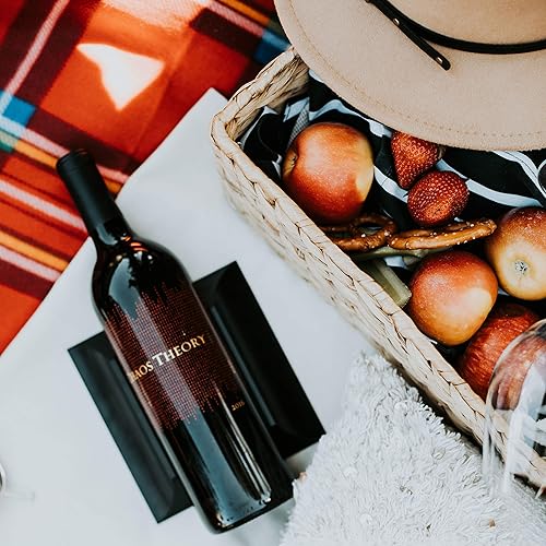 Miniatura 8 de El estante de vino de metal compacto que es el regalo perfecto para los amantes del vino (negro azabache)