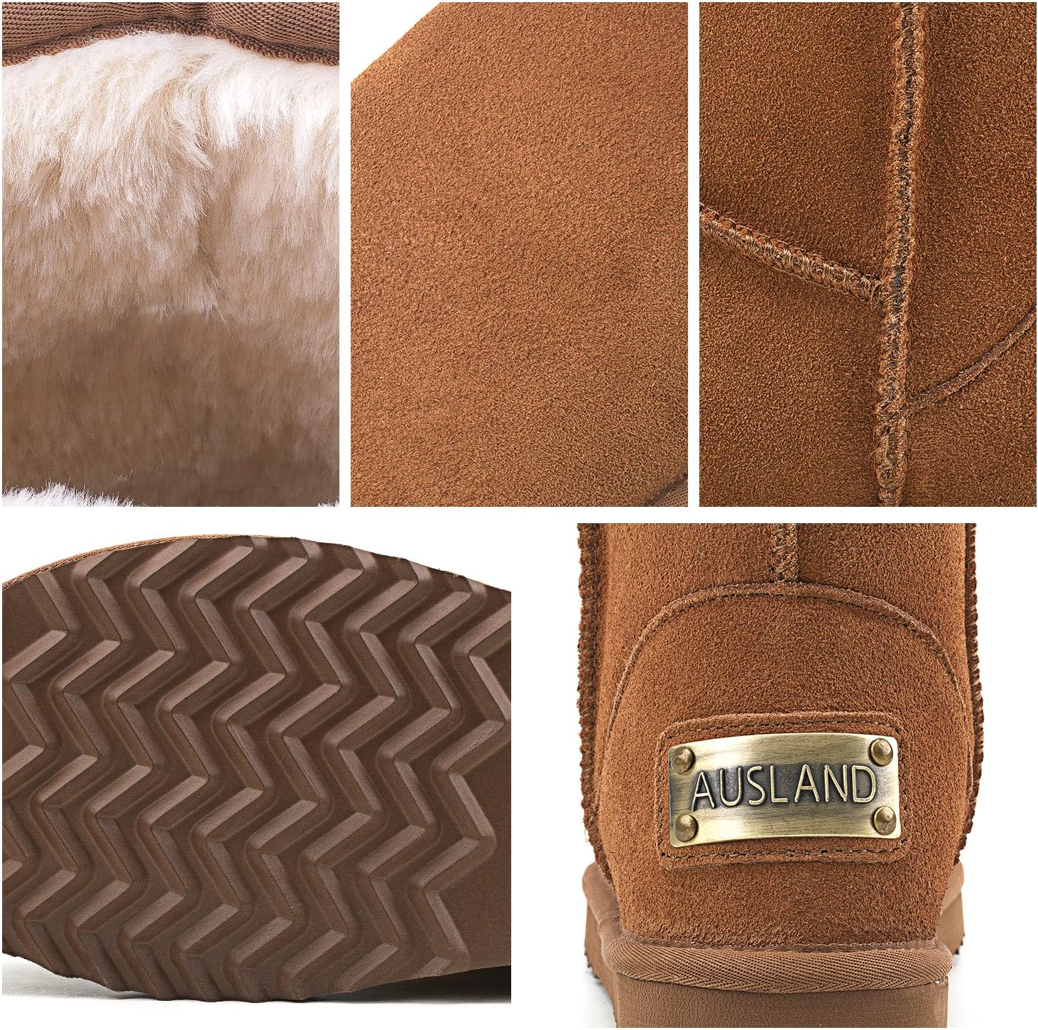 AUSLAND Men's Classic Water-resistant Short Snow Boots 5654 - Image 3