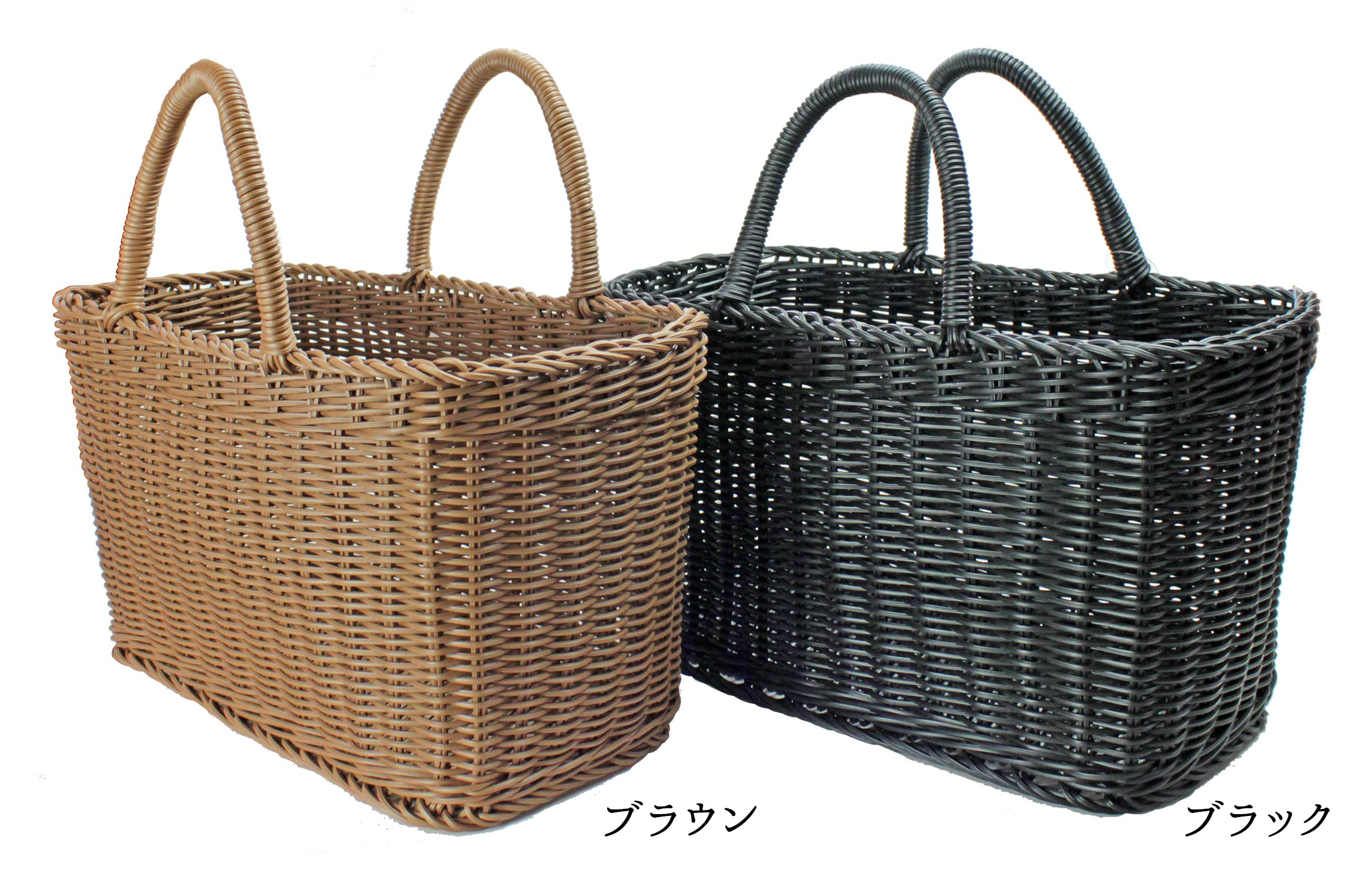 Amazon｜萬洋 樹脂湯かご 角 茶 91195｜かご・バスケット オンライン通販