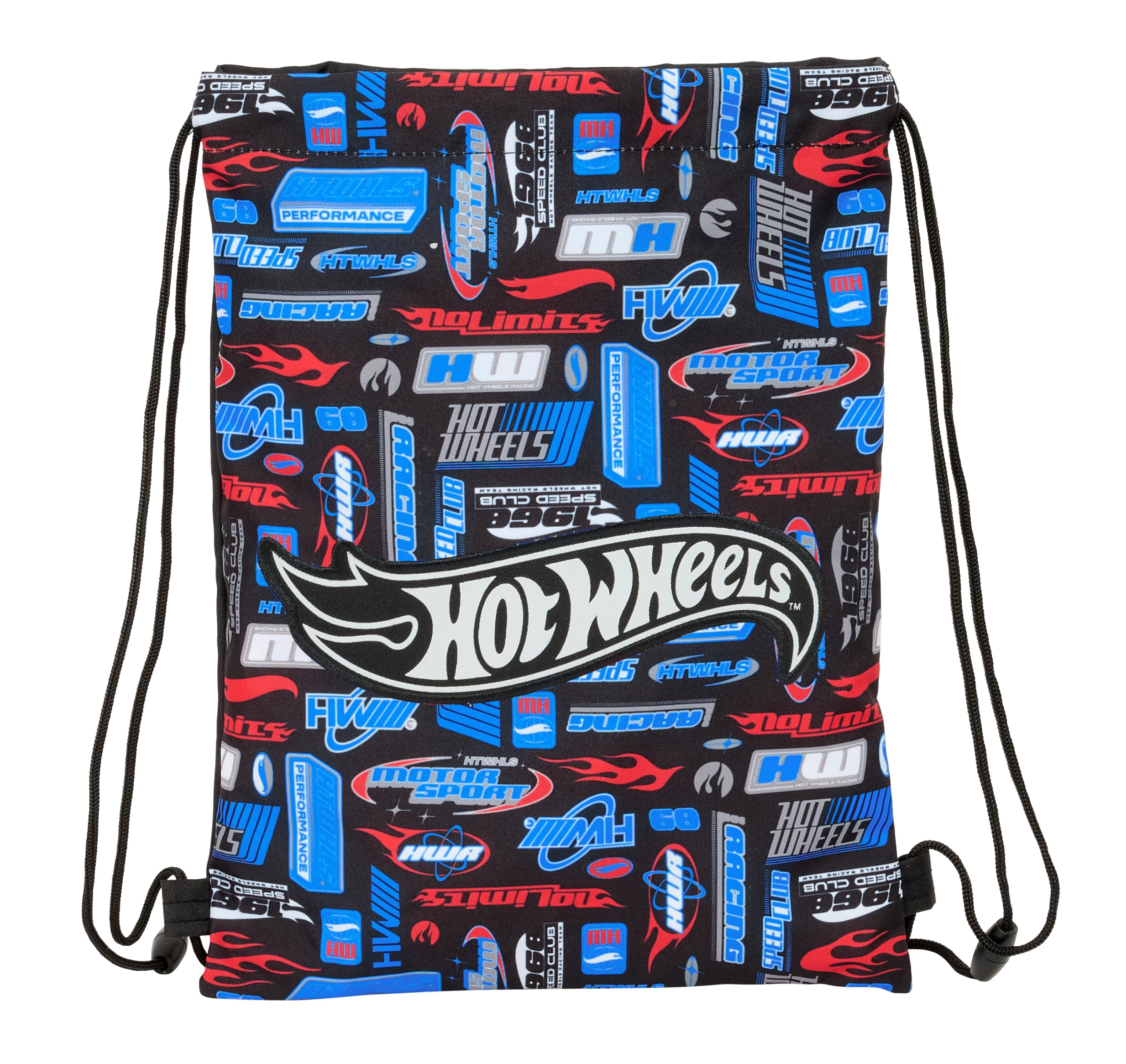 Hot WHEELS - Sac à dos plat junior, idéal pour enfants de différents âges, confortable et polyvalent, qualité et résistance, 26 x 34 cm, multicolore, M, Décontracté