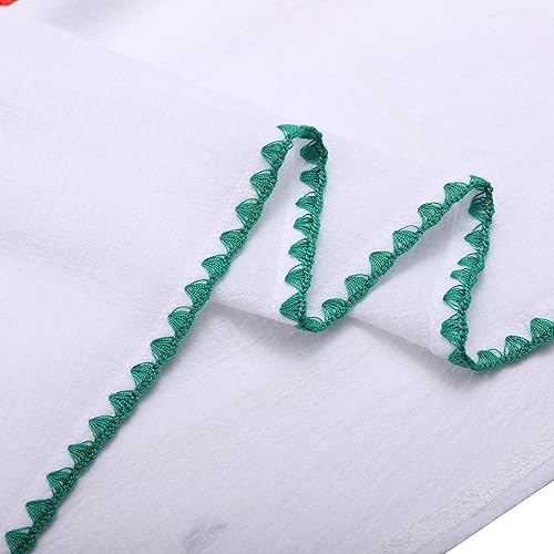 Miniatura 8 de YZXDORWJ Blusas estilo túnica mexicanas con bordado bohemio de verano para mujer