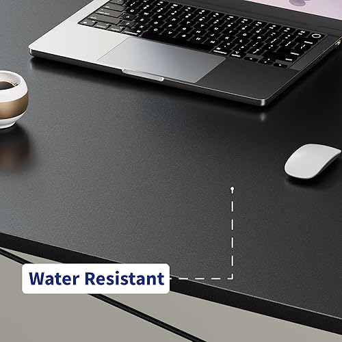 Miniatura 5 de Pamray Escritorio pequeño de nogal para computadora de 32 pulgadas para espacios pequeños con bolsa de almacenamiento, escritorio de trabajo de