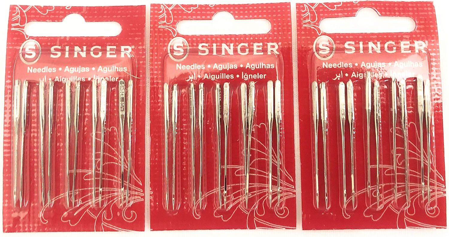 Singer Sewing Machine Needles 2020 Red Band Size 11/80 (30 Count