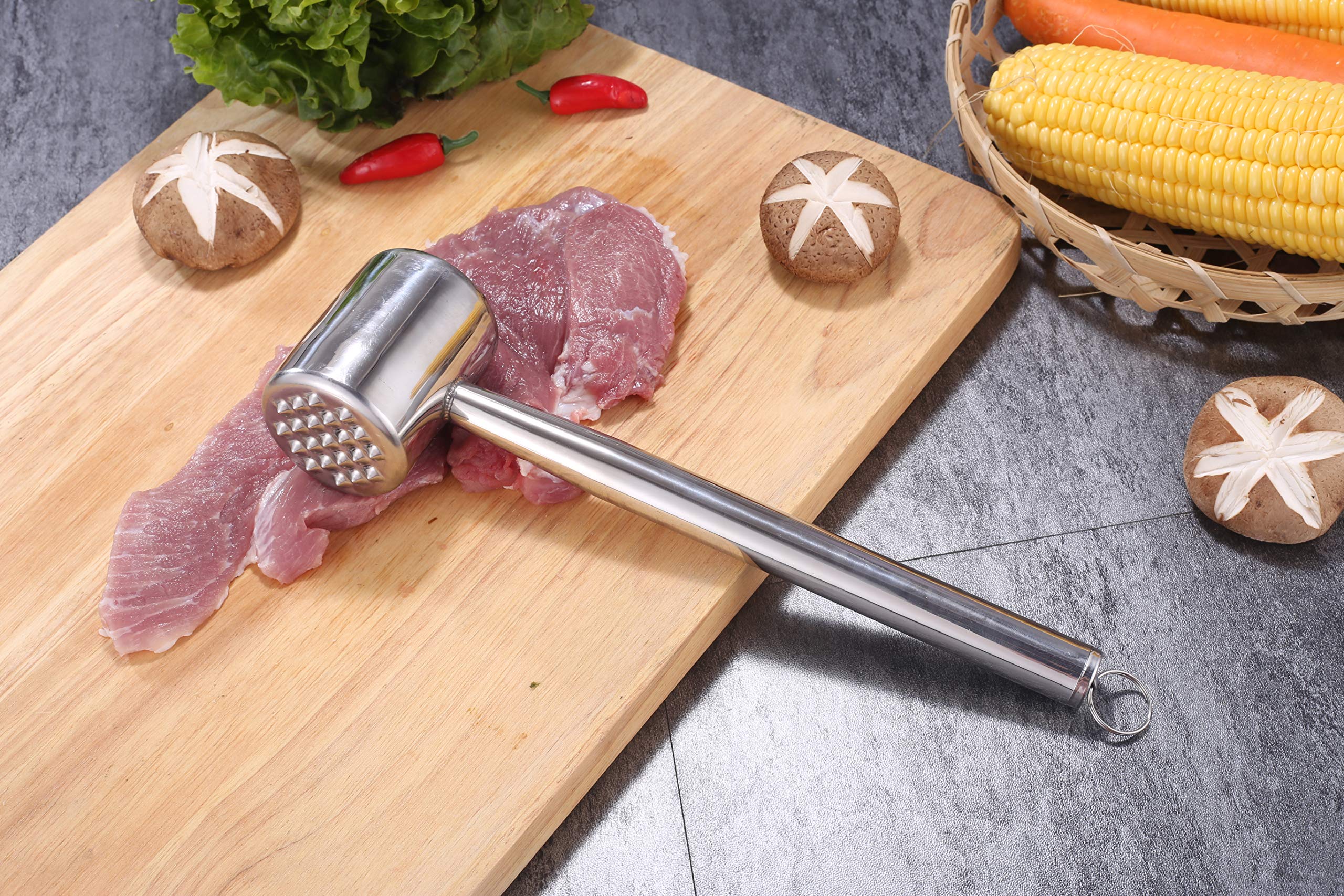 Amazon | XSpecial 肉たたき ハンマー 両面ヘッド ステンレススチール