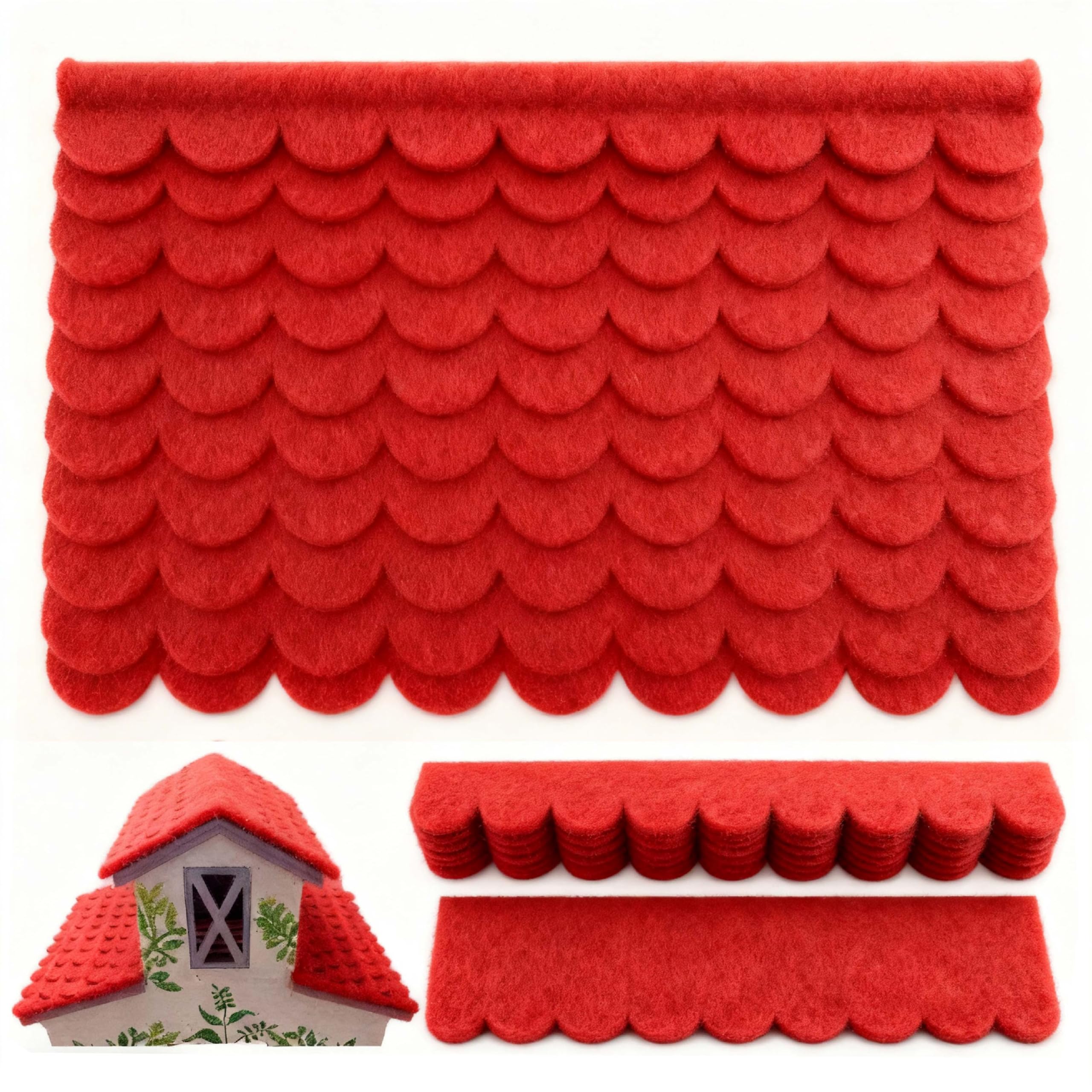32 STK selbstklebende Dachpappe für Vogelhaus, Dachschindeln (30x5cm & 30x11cm) für Nistkasten, Insektenhotel, Hasenstall, DIY-Vogelhäuschen, Hundehütte & kreative Holzprojekte