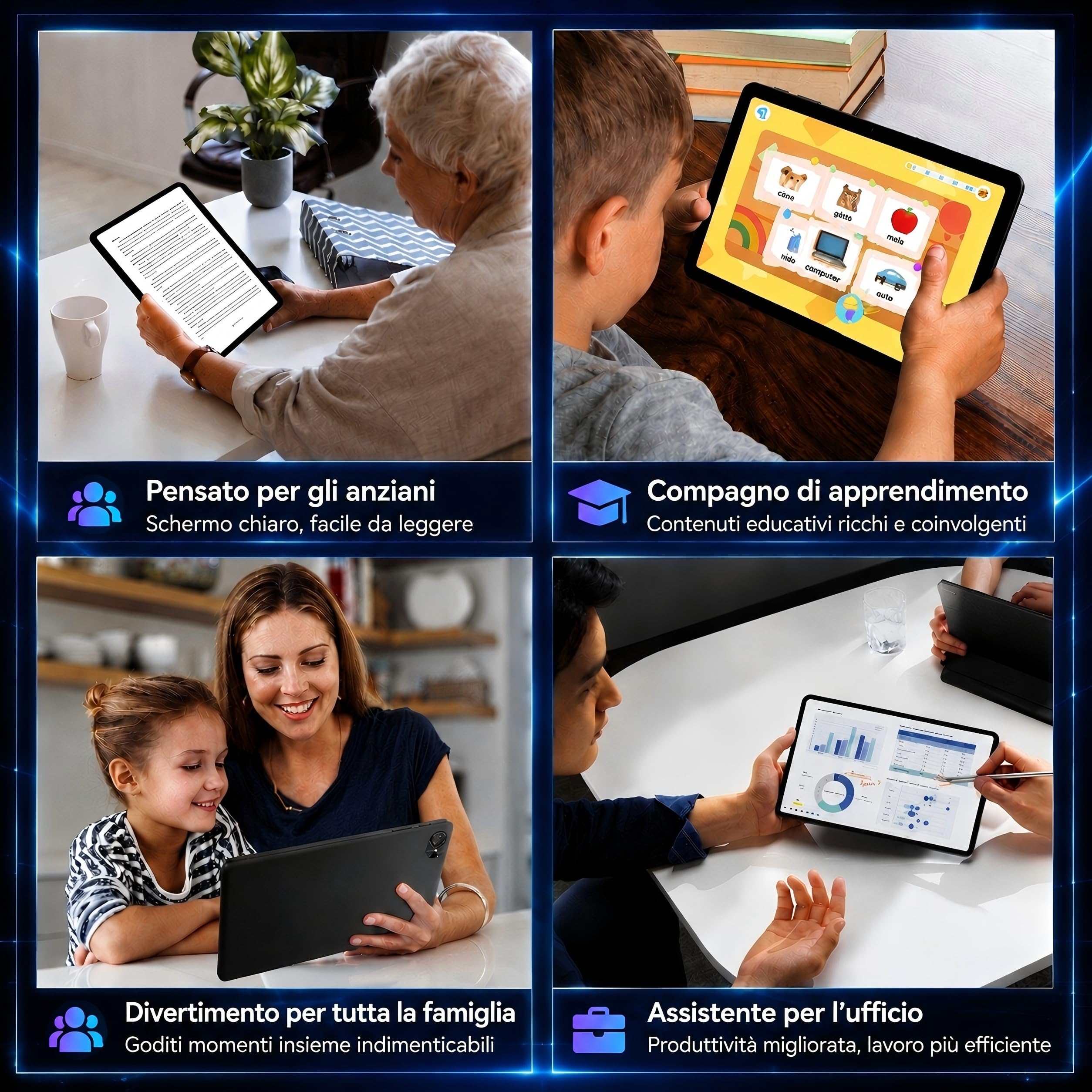 TABWEE 2026 Android Tablet 10 Pollici, 12GB RAM + 128GB ROM (TF 2TB) | Tablet Economico Adatti ad Anziani, Bambini e Studenti, Widevine L1, 6000mAh, WiFi 5G & BT 5.0