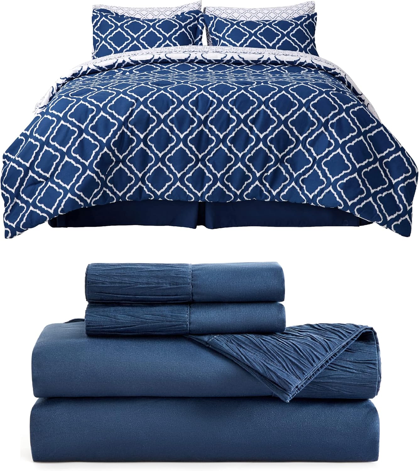 Bedsure Queen Comforter Set Bundle Bed Sheets Home & Kitchen