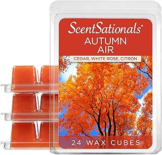 Scentsationals Fall Wax Melts, Wax Cubes Strong Scent - Autumn Air - Long Lasting Scented Melts for Warmer, 10oz (24-Cubes)