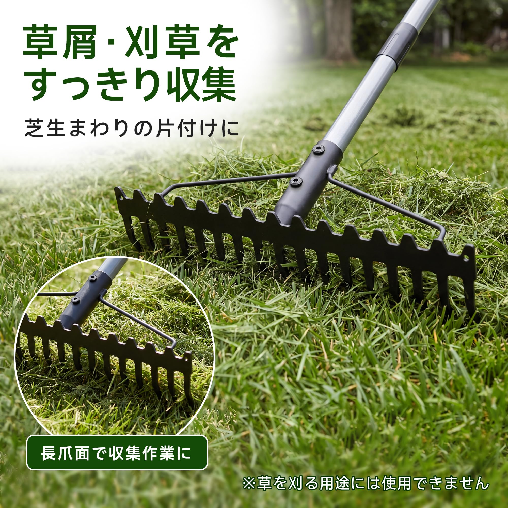 Amazon.co.jp: Walensee 芝生のサッチ取りレーキ 熊手 ガーデンレーキ