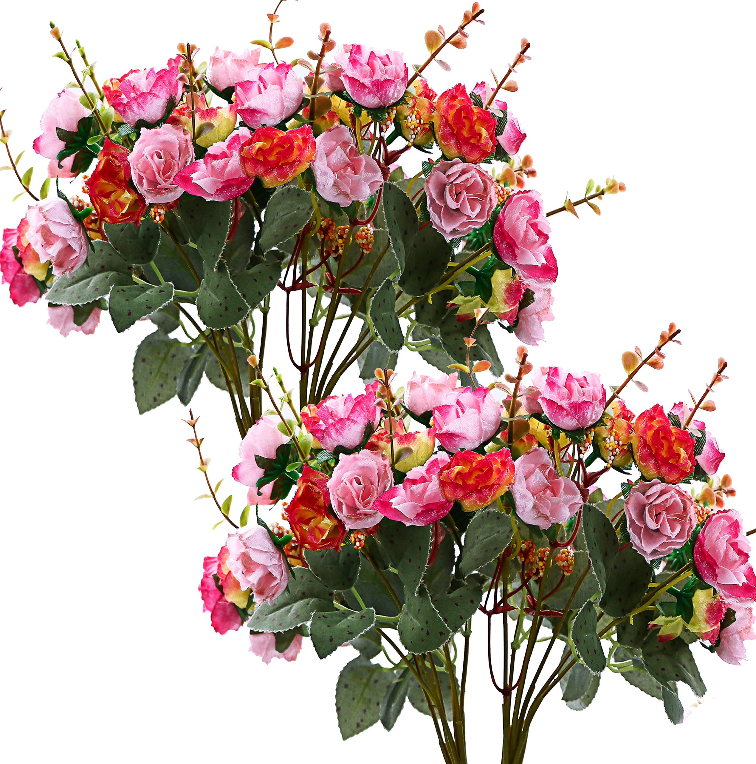 Amazon｜MOOMass7 ブランチ 21 ヘッド 人工シルク ミニローズ