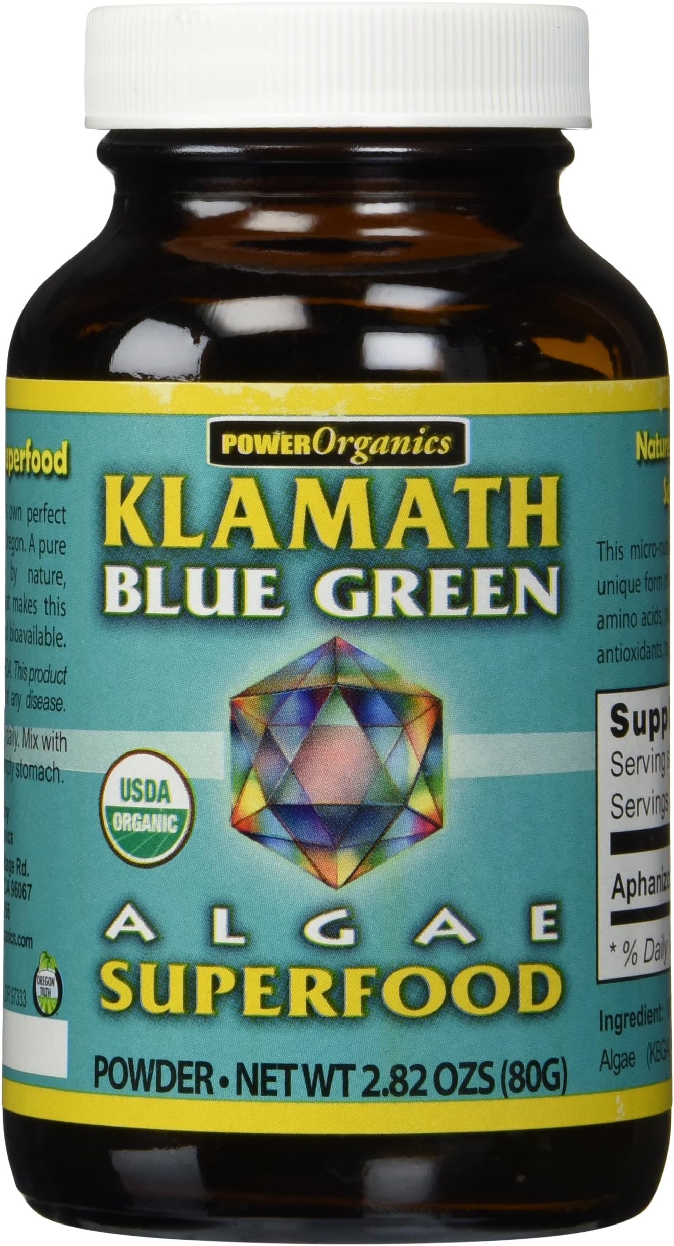 Klamath Blue Green Algae 80 Gram Powder by Power Organics