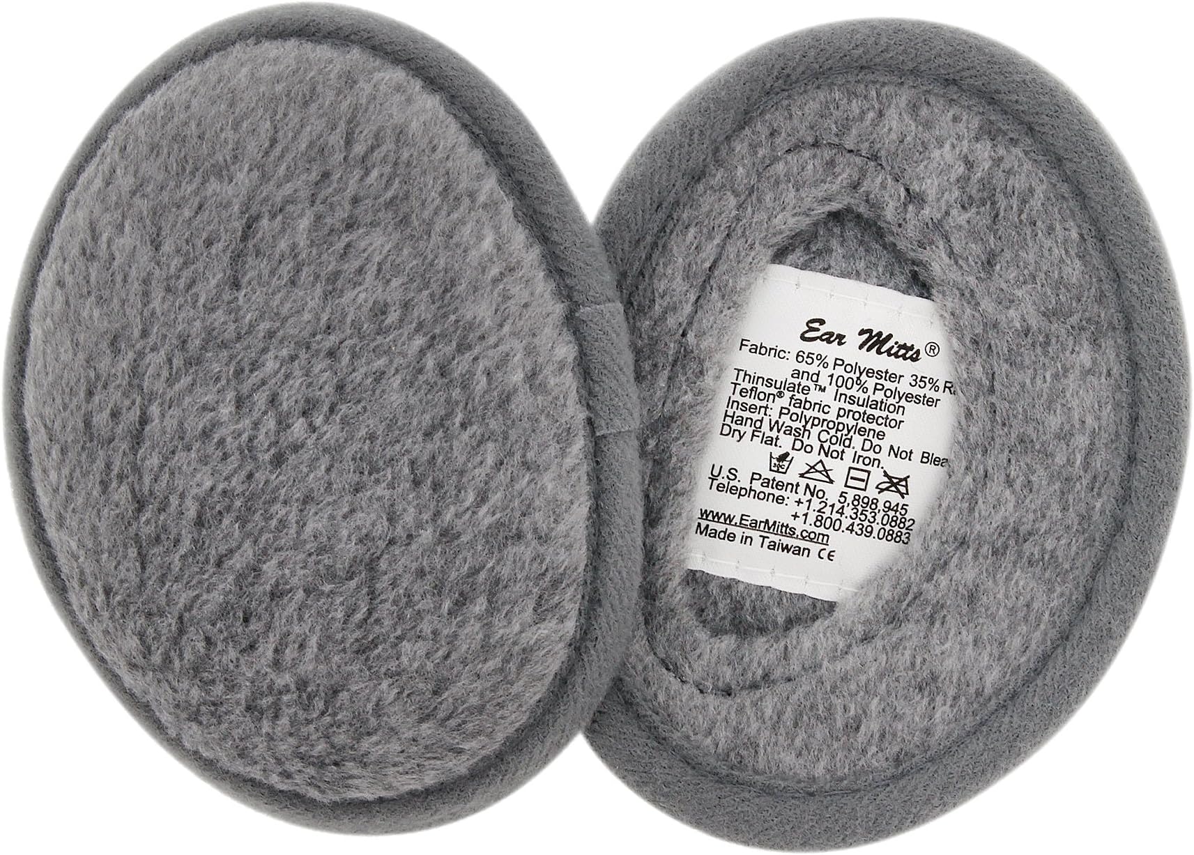 Bandless Ear Muffs For Men & Women, Soft Fleece Ear Warmers, 2 Sizes