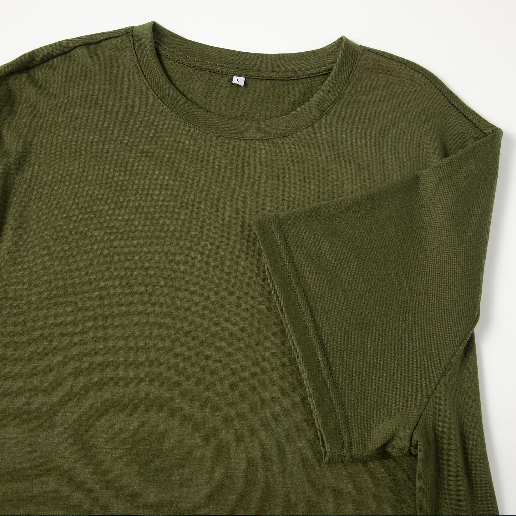 90S Fadenzahl Leichtes T-Shirt aus 100% Merinowolle für die Basisschicht, Unisex Ultrafine 90S Thermal Atmungsaktives T-Shirt