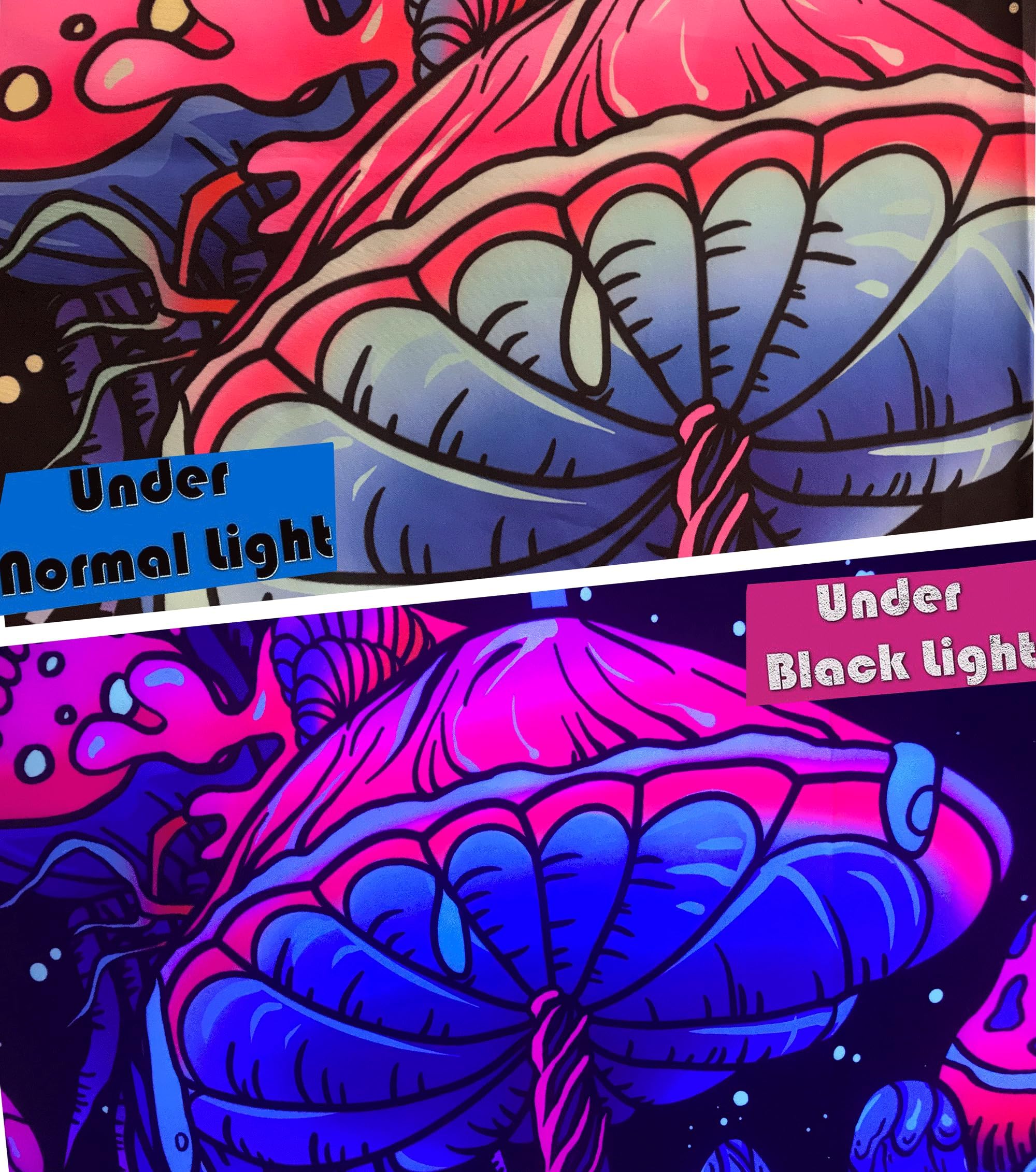 roperry 40ft LED Black Light Strip Kit, 720 Units Lamp Beads, Non-Waterproof Blacklights for Glow Party, Indoor Birthday, Body Paint,Halloween (Indoor)