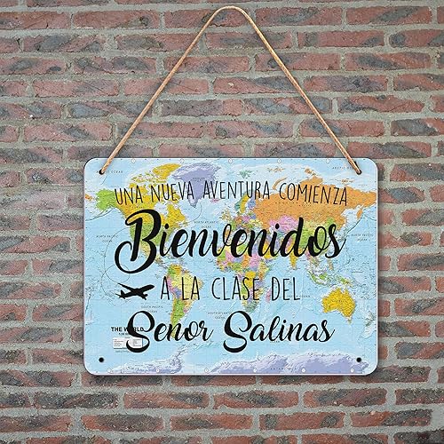 Miniatura 3 de Letrero personalizado con texto en inglés A New Adventure Begins Welcome to Teacher (A New Adventure Begins Welcome to Teacher)