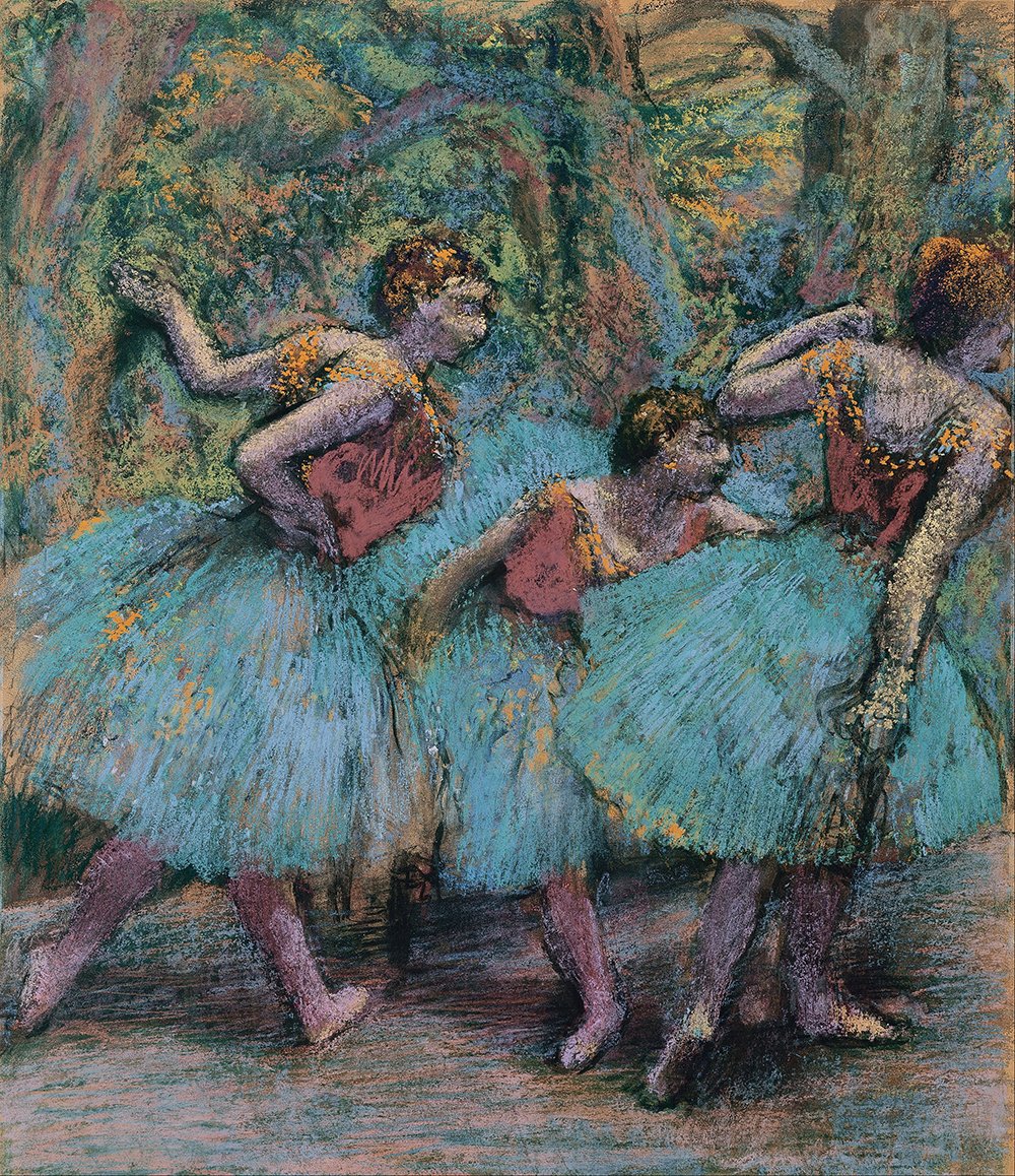 Poster Edgar Degas Three Dancers impression d'art cadre noir