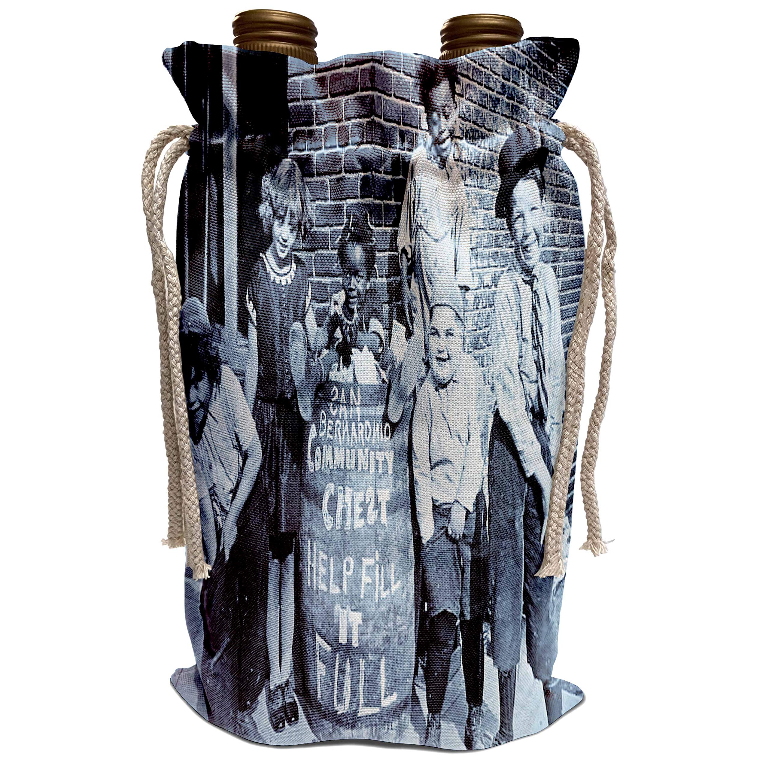 3dRose Scenes from the Past Magic Lantern Slides - Our Gang 1920s Selenium 2 - Wine Bag (wbg_16235_1)