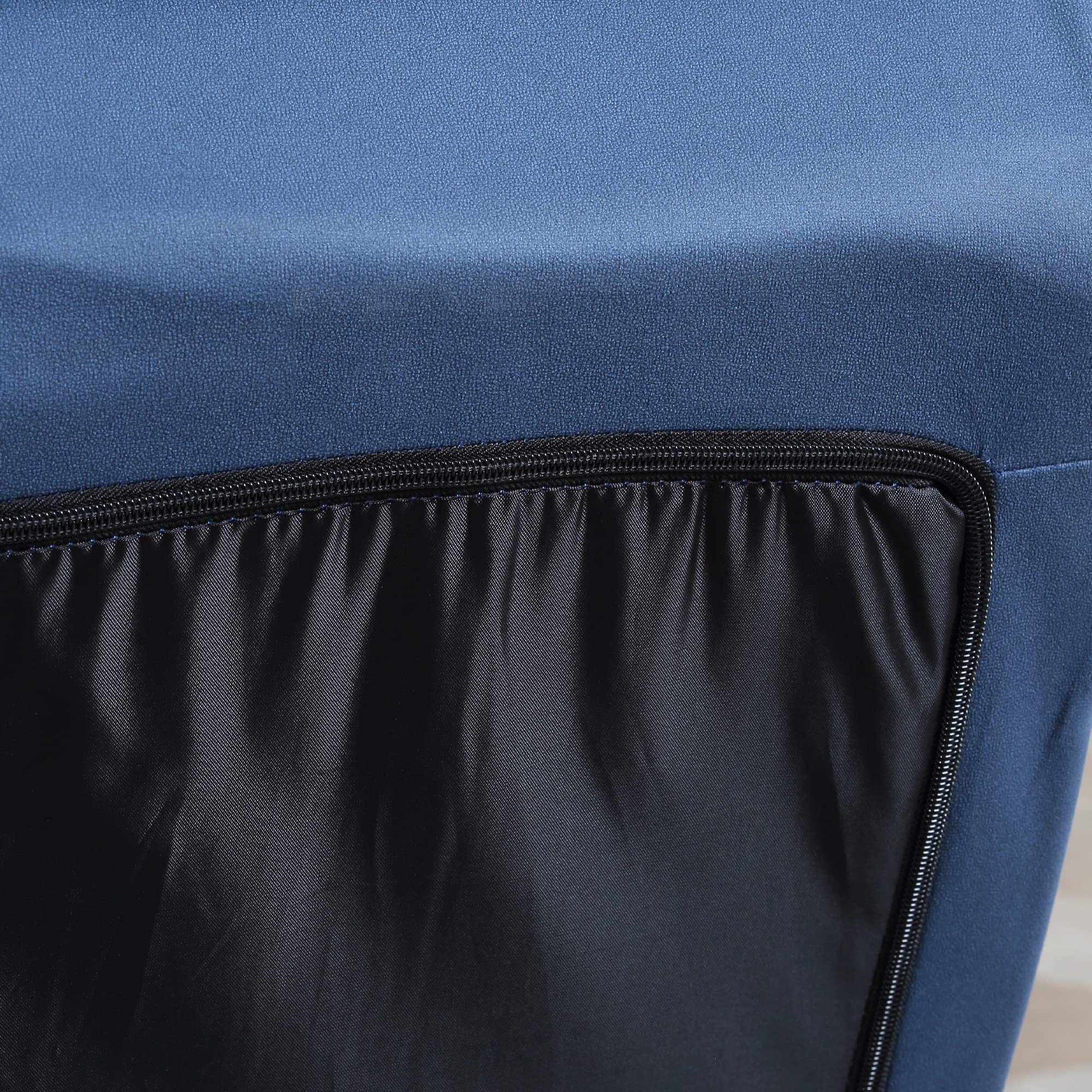 HOMCOM Faultier-Bodensessel, 360° drehbar, mit Rückenlehne, gepolstertes Design – Bezug aus Mikrofaserstoff, Blau