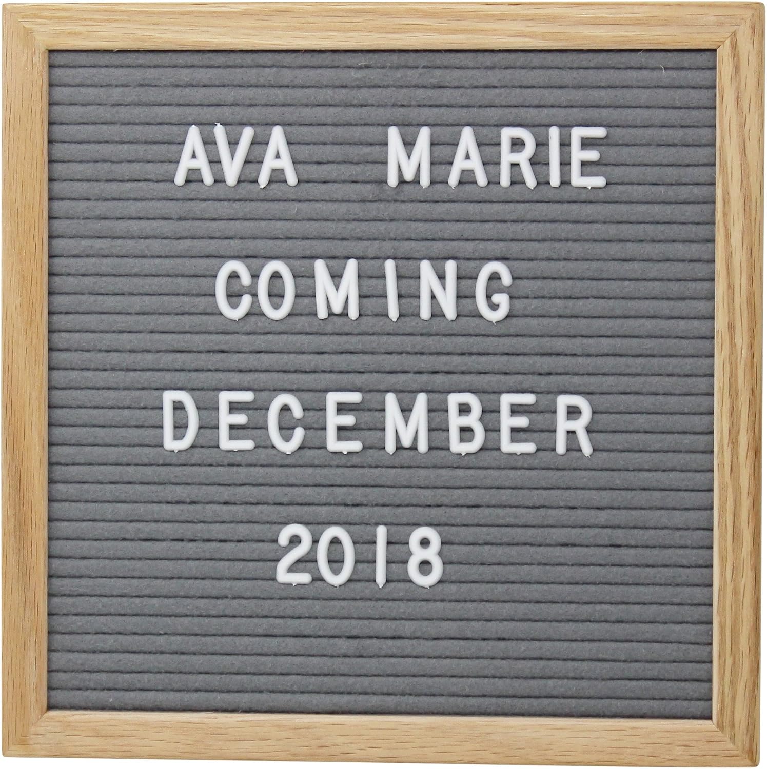Executive Office Solutions Changeable Letter Board - Black Felt with Solid Oak Frame, Wall Mount, Canvas Bag, and 290 Characters 10x10 Gray - (LB1)