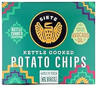 Vista 4 de SIETE FAMILY FOODS Kettle Cooked Potato Chips Variety Pack 6pk, 9 OZ