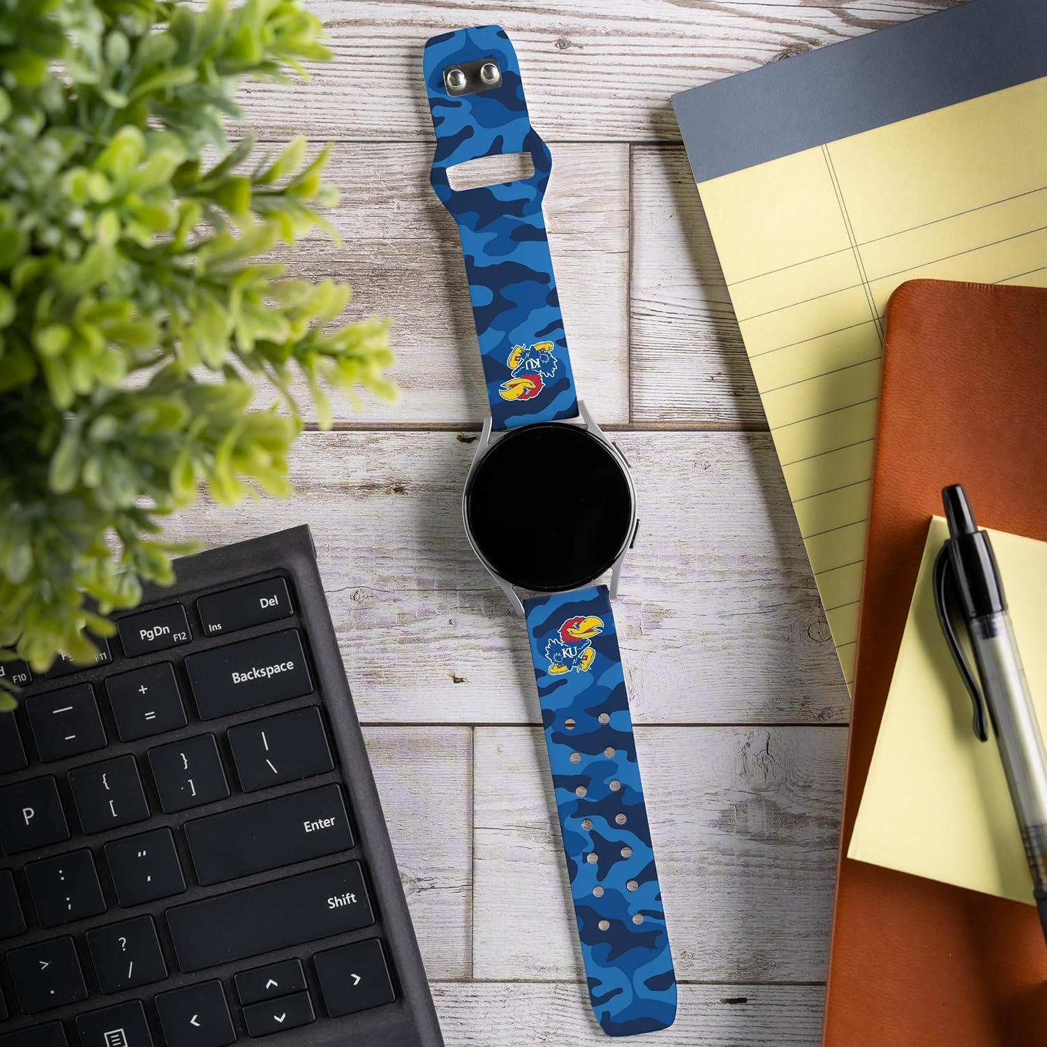 Affinity Bands Kansas Jayhawks HD Watch Band Compatible with Samsung Galaxy Watch and more