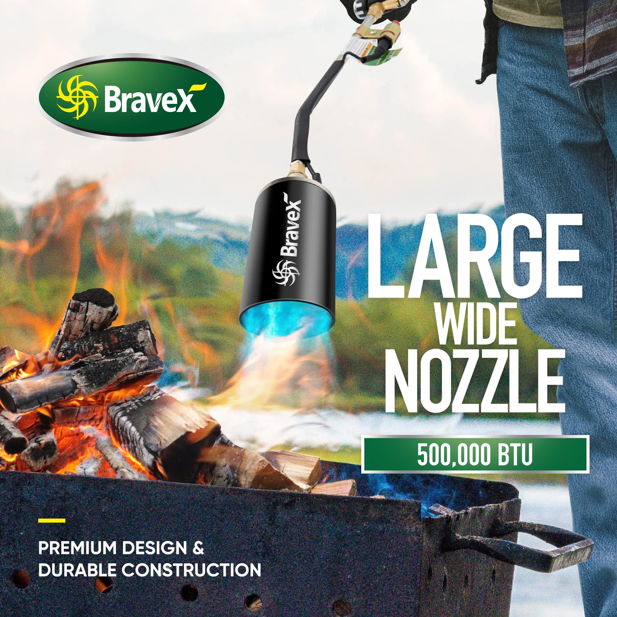 Buy Bravex Propane Torch Weed Burner Torch with Piezo Ignition High