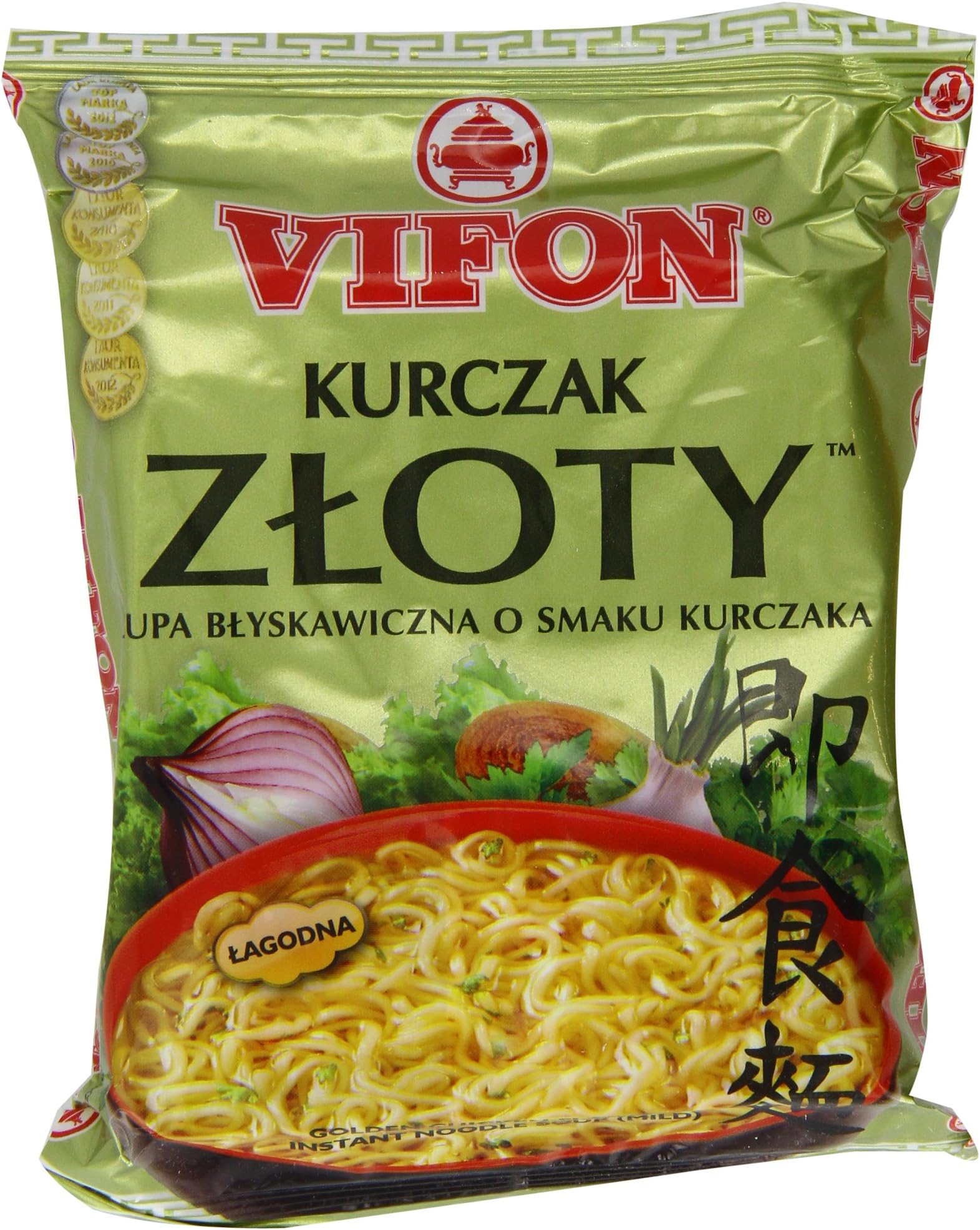Vifon Golden Chicken Flavour Instant Noodle Soup Mild 70 g (Pack of 24)