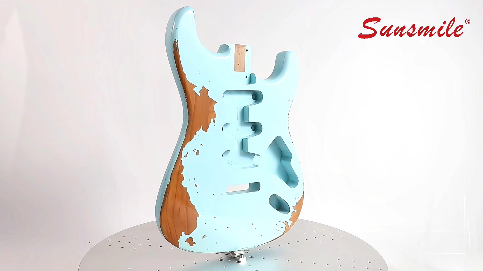 【軽量】MJT ST Body Alder Relic Sonic Blue Sonic Blue VTT Body | Alder 4lbs 4oz — MJT Aged Guitars