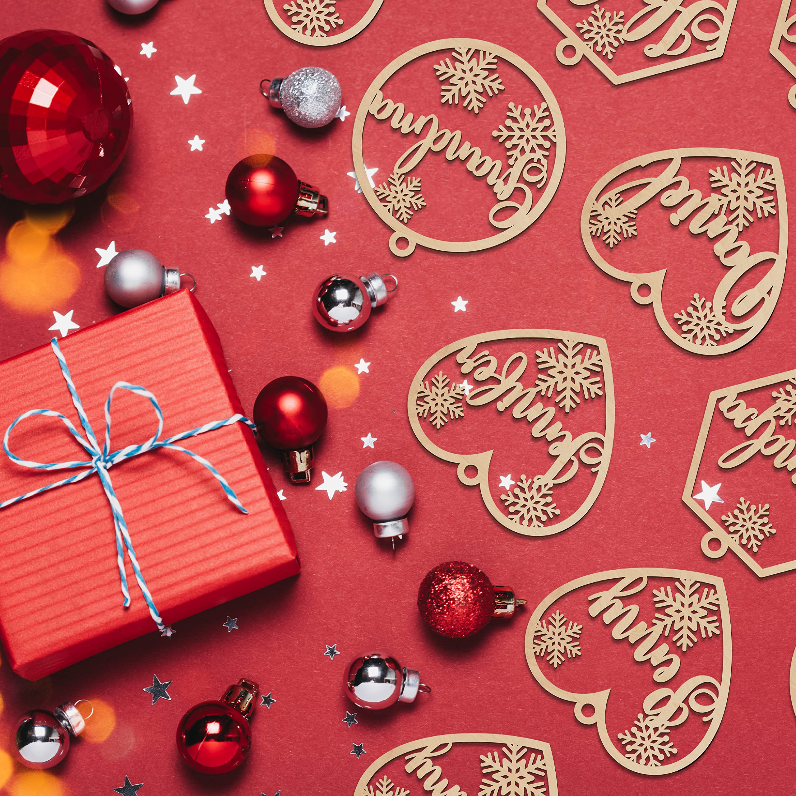 Amazon.co.jp: クリスマスストッキング 名前タグ 3個セット 3つの