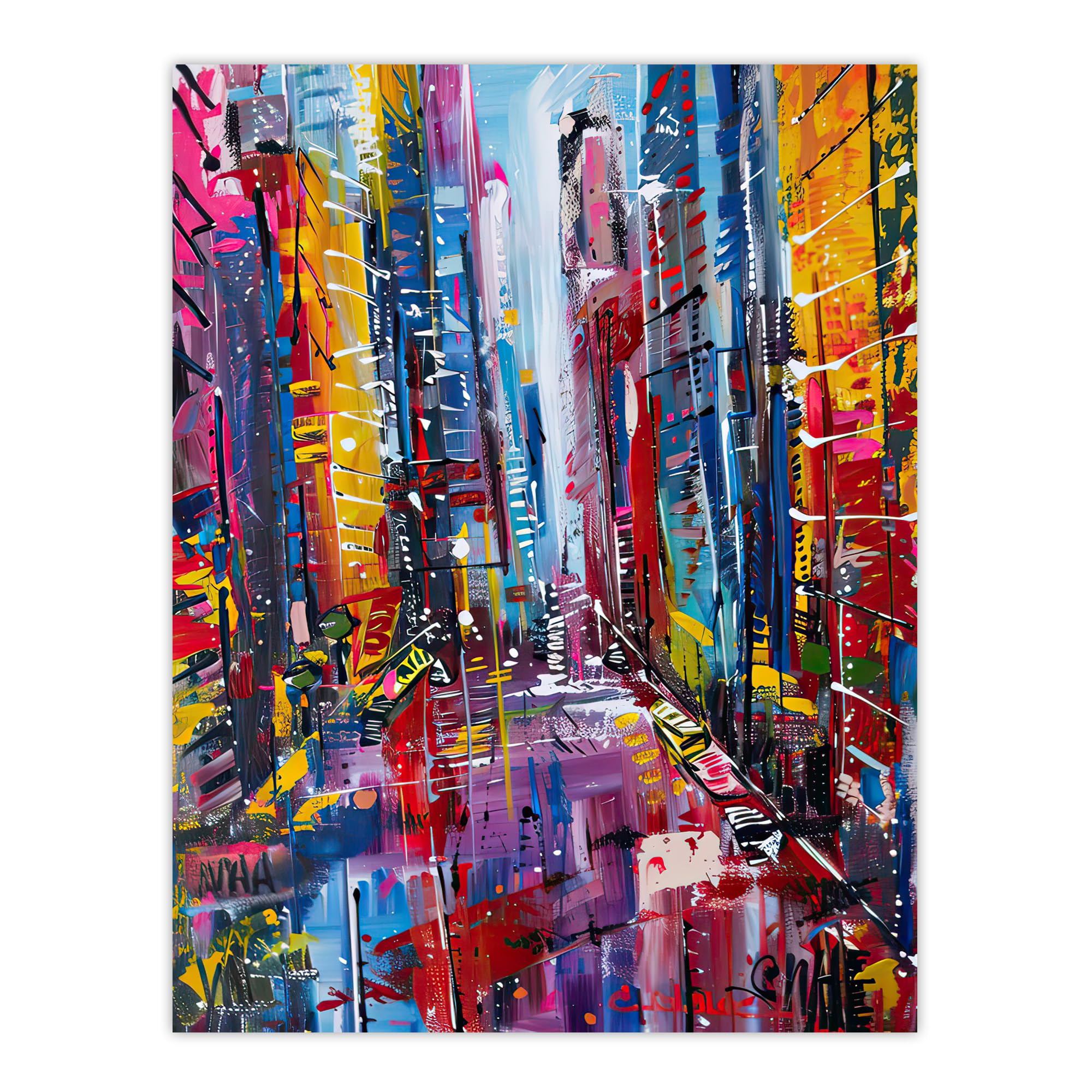 Artery8 Abstract Chicago Street Art Print W18" x H24"